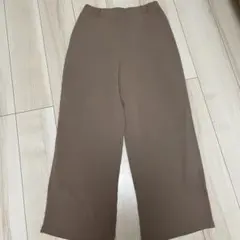 cepo ブラウン ゴムウエスト ワイドパンツ