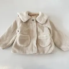 【美品】軽ふわ　セーラーカラーボアジャケット　ブルゾン110 襟　アウター