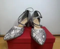 oriental trafficクロスストラップヒールシルバー41