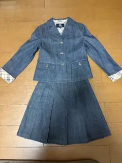 【極美品】バーバリー　デニム　スーツ　セットアップ　160
