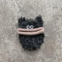パクパクモンスター*小物入れ*もふもふねこ*ブラック