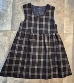 familiar チェック柄 ジャンバースカート 120