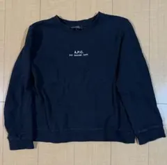 A.P.C. スウェット S 黒 ロゴ トレーナー 綿100 使用感ありのサムネイル