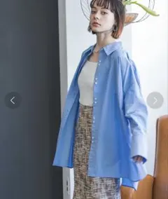 JEANASIS 70CWボタンダウンBIGシャツ ブルー