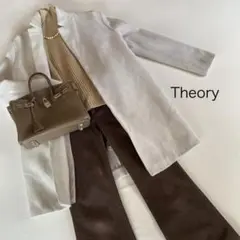 レディースコートTheory セオリー ノーカラーコート S ウール100%