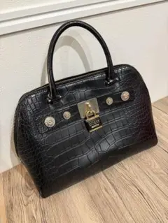GUESS ANNE MARIE DOME SATCHEL クロコダイル風