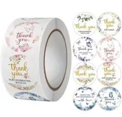 新品未使用‼️サンキューフラワーロールシール　500枚