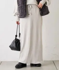リブIラインスカート　チャオパニックティピー　グレー