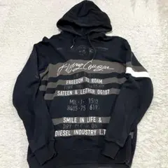 DIESEL Flying Cougar 定価2.3万円フード付パーカー 黒　M