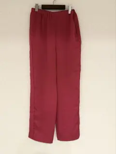 6(ROKU) イージーパンツ カラーパンツ ピンク レッド 38 ウエストゴム