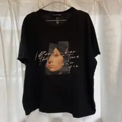 H&M 刺繍黒Tシャツ XL ユニセックス