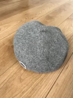 ウール グレー ベレー帽