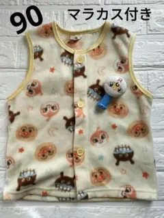 【マラカス付】アンパンマン　フスリーパー　90　イエロー　ロールパンナ　マラカス