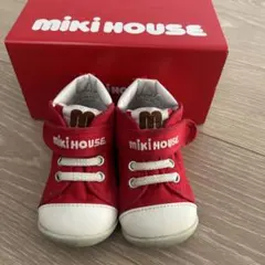MIKI HOUSE レッド ファーストシューズ 箱付き