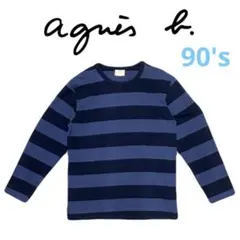 90’s agnes b. 日本製 太ボーダー ロングスリーブTシャツ