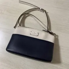 ケイトスペード ショルダーバッグ ホワイト×ネイビー 正規品