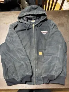 企業ロゴ　Carhartt ブラック ジャンパー 2XL フェード