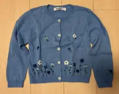 familiar花柄刺繍カーディガン110
