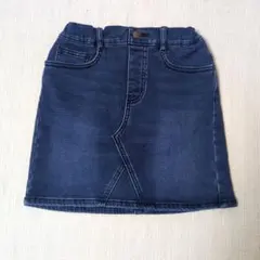 GU　130センチ　 デニムスカート　子供用　女の子スカート　裏起毛