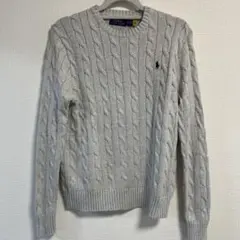 Polo Ralph Lauren ケーブルニットセーター ライトグレー XS