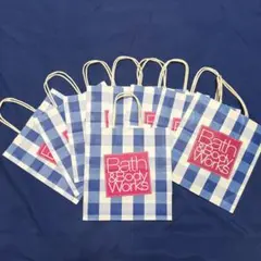 Bath &Body Works チェック柄 ショップ袋 9枚セットのサムネイル