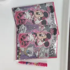 ミニーマウスのレターセット２個、消しゴム