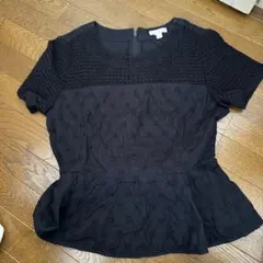 Gap ギャップ 半袖 ブラウス ブラック 刺繍のサムネイル