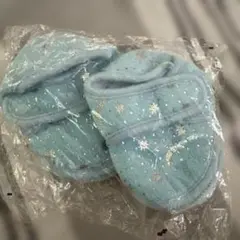 【未使用】水色 星柄 ファーストシューズ