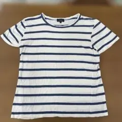 A.P.C. ストライプ Tシャツ ホワイト/ネイビー メンズMサイズ