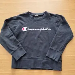 140cm Champion 黒 トレーナー