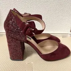 ボルドーキラキラハイヒール