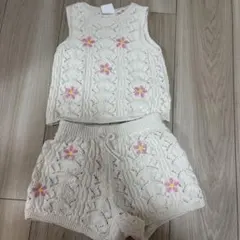 ZARA 花柄ニットセット 98cm