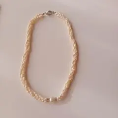 幸せを秘めた淡水パール　40cm　4連