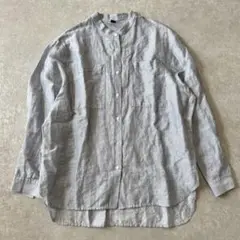 fig London フィグロンドン 15 lggy shirt ブルー リネン