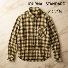 JOURNAL STANDARD チェック ネルシャツ イエロー系 M 綿100のサムネイル
