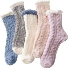 冬におすすめ❣️ふわふわソックス 5足セット フリーサイズ✨レディース 厚手