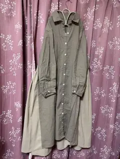 après jour シャツワンピース カーキ・ベージュ