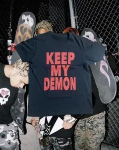 keep my demon Tシャツ moneysex888 紫 - メルカリ