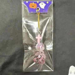 ハロウィン限定 チェリー＆クロス モチーフ ストラップ：pink