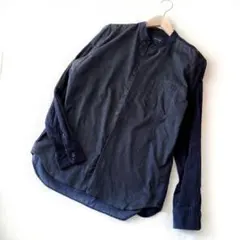 Port Bridge コーデュロイ 切り替え 長袖 シャツ L ネイビー 紺