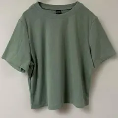 Dazy グリーン リブ編み Tシャツ Lのサムネイル