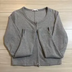 GU リブダブルジップカーディガン M