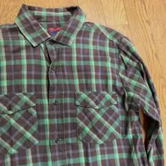 日本製ブルーナボイン チェックフランネルシャツ0