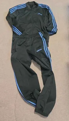 adidas ジャージ上下セット ブグレー×ライトブルー　Mサイズ