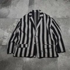 古着 ストライプ イージー テーラードジャケット ジャケット