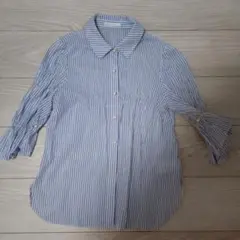 ウィルセレクション、ストライプ 七分袖シャツ