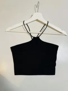 黒いキャミソール 約40cm丈