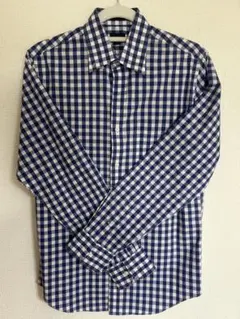 J.CREW ネイビーとホワイトのチェックシャツ