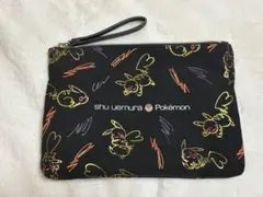シュウウエムラ クリスマス限定 ノベルティ ピカチュウ ポーチ ポケモンコラボ shu uemura - シュウウエムラ クリスマスコフレ ピカチュウ ピカシュウ