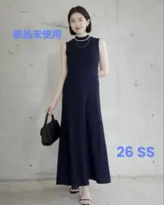 新品未使用anuans セミマーメイドニットワンピース M ネイビー